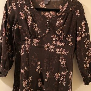 Loft floral blouse with attached camisole